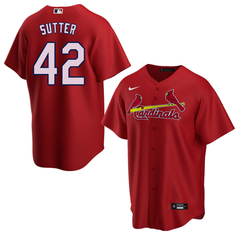 Nike Men #42 Bruce Sutter St.Louis Cardinals Baseball Jerseys Sale-Red